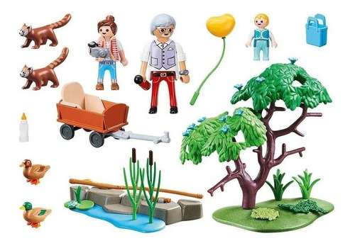 Imagen 5 de 8 de Playmobil Recinto Exterior De Pandas Rojos 70344 Family Fun