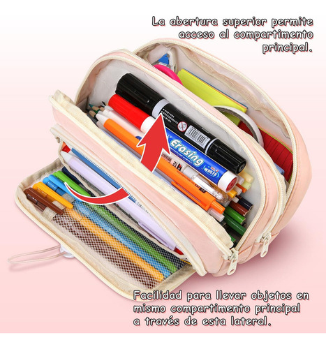 Estojo Lápis Grande Capacidade Com 4 Compartimentos -