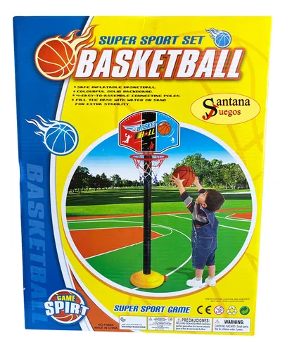 Tablero Basketball Niño Pelota Inflador Base Santana Juegos