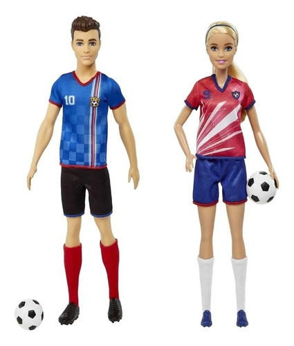 Muñeca Barbie Y Ken Futbolista 