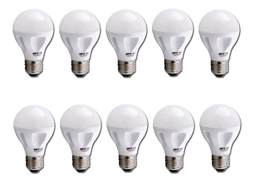 Pack X 10 Lamparas Led 13 Wts Luz Fria E27  Sica