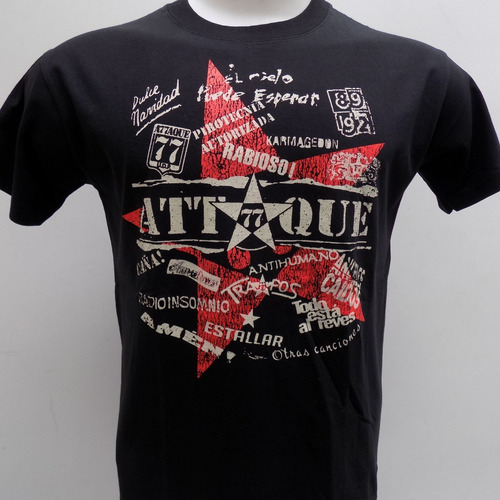 Remera De Attaque 77 Rockería Que Sea Rock Villa Ballester