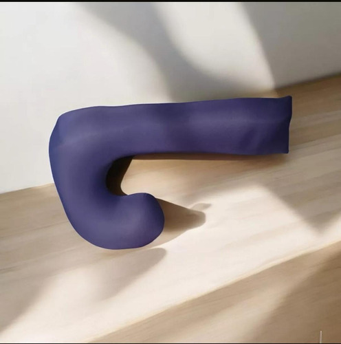 Almohada Bastón Grande Liberador De Presión De Microperlas Color Azul