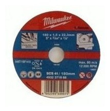 Disco Corte Metal 180mm X 1.5mm Milwaukee - Ynter Industrial