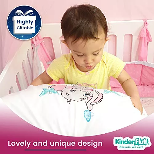 kinder Fluff Almohada y funda de almohada para niños pequeños, fundas de  almohada alternativas de plumón y algodón, almohadas hipoalergénicas para