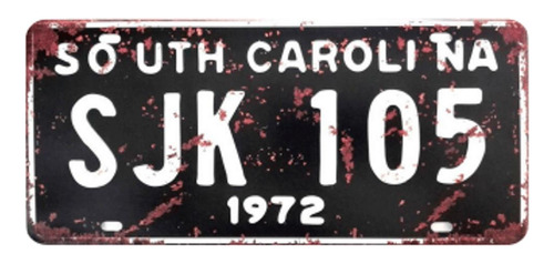 Placa De Carro Decor Em Madeira State Route - South Carolina