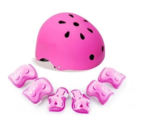 Set De Proteccion Niños Casco Rodilleras Coderas Muñequeras