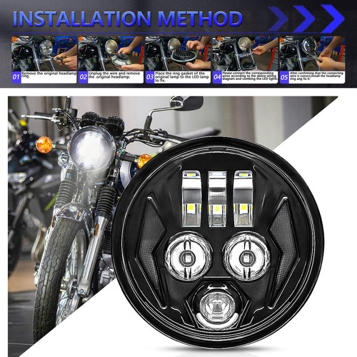 1 Proyector De Faro Led For Motocicleta De 5 75 Pulgadas