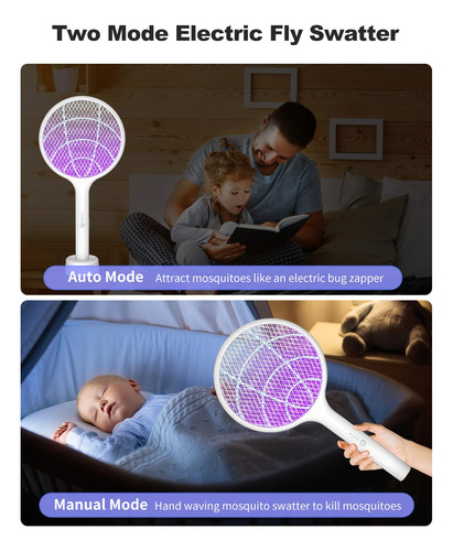 Raqueta Eléctrica Para Matar Moscas Deezee, 4000 V, 2 Unidad