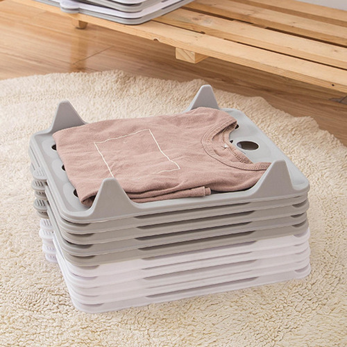 5 Pçs Roupas Organizador Bandeja Camisa Cinza Grande