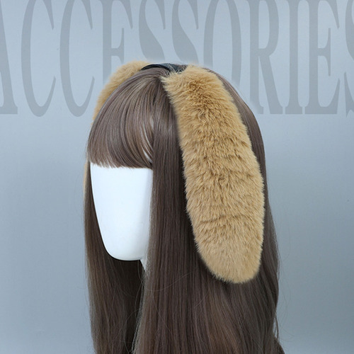 Para Aro De Peluche Con Orejas Largas De Conejo For El Pelo