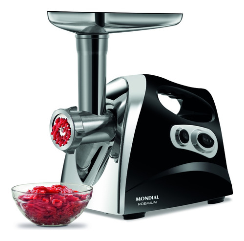 Moedor De Carne Elétrico Premium Mondial Preto/inox Mc-03 Cor Preto 220v