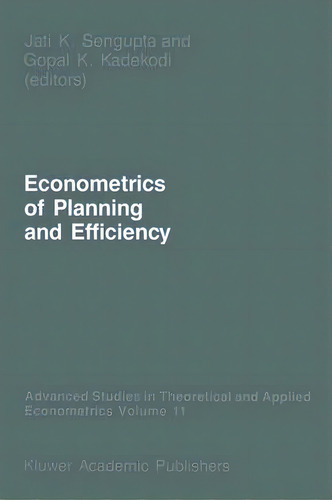 Econometrics Of Planning And Efficiency, De Jati K. Sengupta. Editorial Springer, Tapa Blanda En Inglés