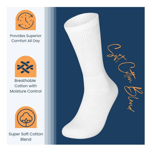 Essentials Especiales 12 Pares Calcetines Diabéticos De Para