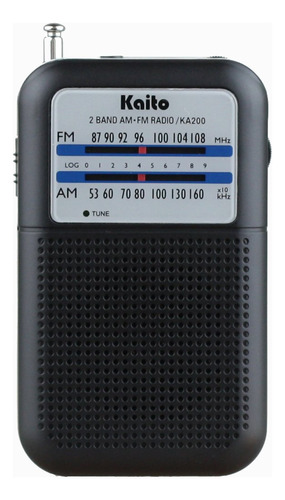Kaito Ka200 Radio De Bolsillo Amfm Negro