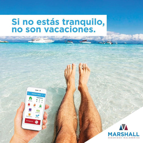Imagen 5 de 9 de Kit Alarma Domiciliaria Inalámbrica Marshall Go Wifi Smart