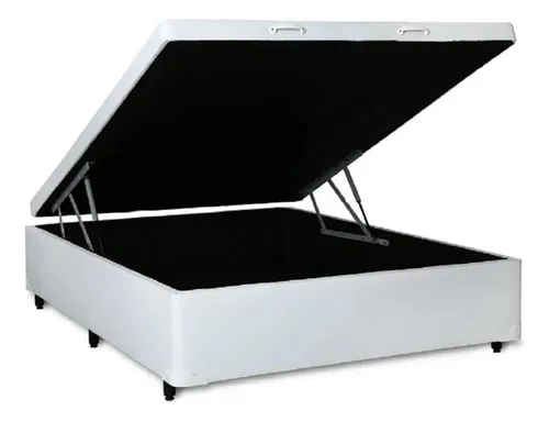 Cama Box Casal Baú Viúva 128x188 Blindada Reforçada Quarto Menor preço em Cama Box Casal Baú Viúva 128x188 Blindada Reforçada Quarto
