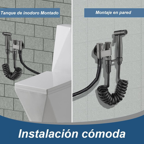 Ducha Bidet Wc Inodoro,válvula Control Doble Salidas