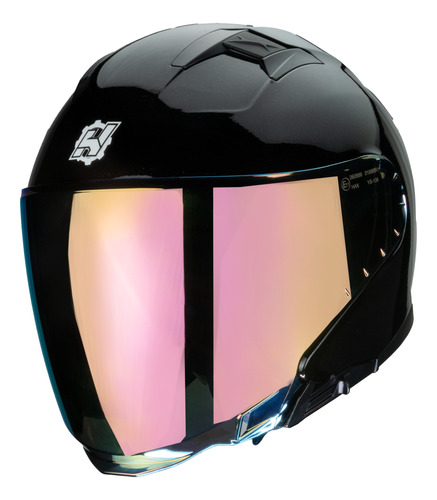 Casco Para Moto Hax Emerald Jet 3/4 Sólido Ece R22.06