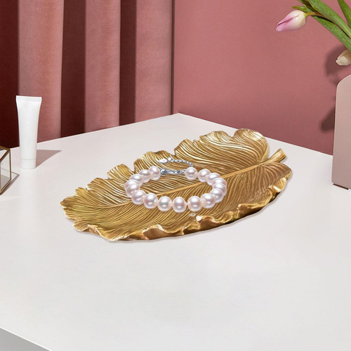 Soporte De Anillos Pequeños Con Forma De Hoja Para Postres P