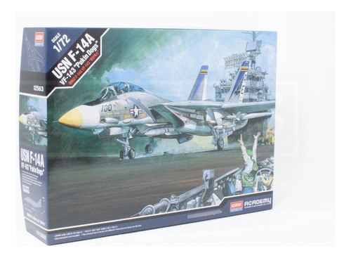 Academy 12563 Avion 1/72 Usn F14 A Tomcat Vf-143 Pukin Dogs 