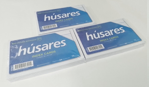 Fichas Rayadas N°1 Husares 76 X 127 Mm X 100hjs X 3 Unidades