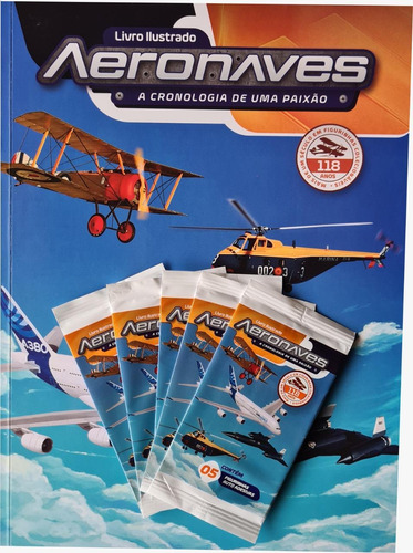 Álbum De Figurinhas Aviação + 100 Figurinhas (20 Pacotes)