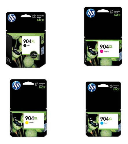 Kit Cartuchos Hp Originais 904xl Completo (preto, M,c,a)