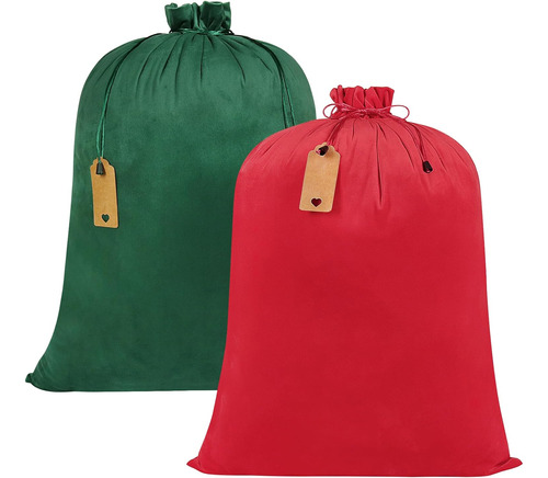 Advantez Grandes Bolsas De Regalo De Terciopelo Navideño Con