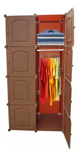  Armario combinado, armario portátil, organizador de  almacenamiento de ropa, armario, organizador de armario portátil, tubo de  acero grueso (49 x 17.7 x 67 pulgadas), armario de almacenamiento (color  rojo) : Hogar y Cocina