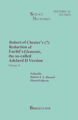 Libro Robert Of Chester's Redaction Of Euclid's Elements,...
