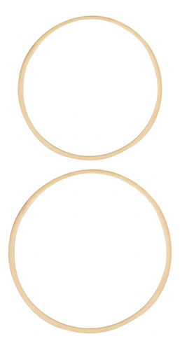 2 anillos bordados de madera macramé de 23/26 cm [U]