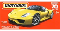 Comprar Carrito Escala 1:64 Matchbox Porsche 918 Spyder