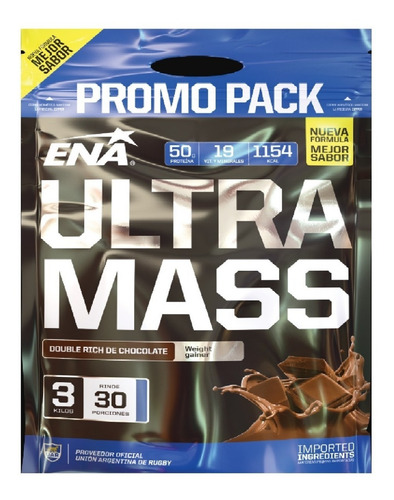Ultra Mass Ena X 3 Kg Ganador De Peso Por 2 Unidades Ofert
