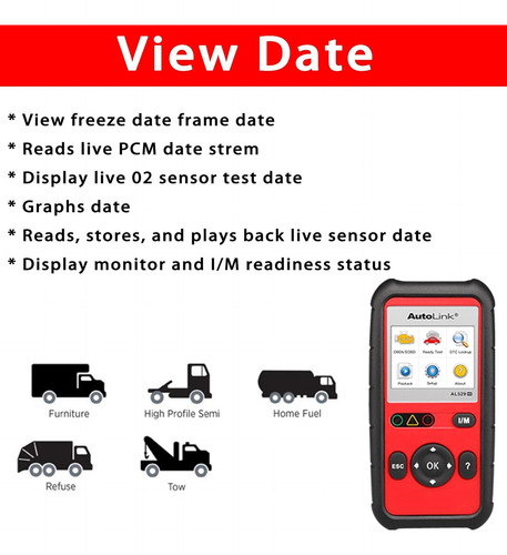 Autel Autolink Al529hd 2023 Lector De Código De Servicio Pes