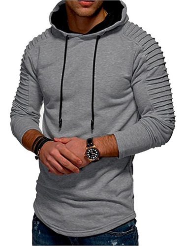 Campera Buzo Hombre Hoodies Capucha Slim Fit Kanguro A21