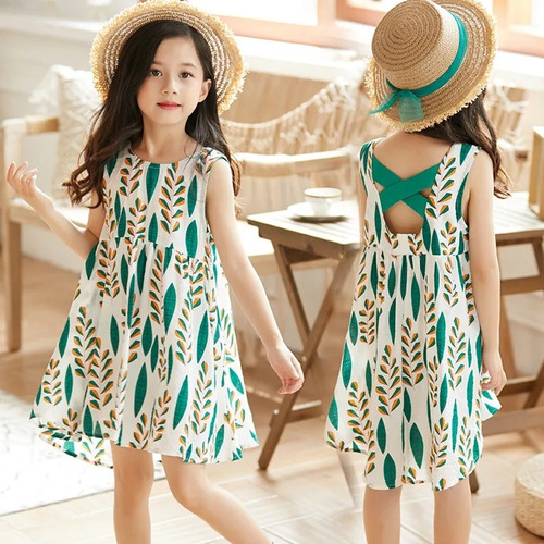 Vestido De Verano Para Niña Vestido De Playa A La Moda De Ve