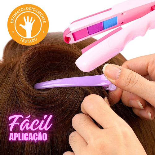 Mechas Coloridas Kit Menina Pinte Cabelo Make Infantil Linda