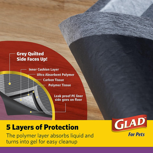 Glad For Pets Jumbo-size Charcoal Puppy Pads | Almohadill...