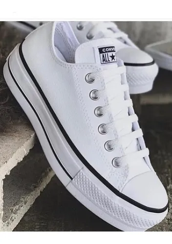 Zapatilla Converse Cuero Blanca Original Dama