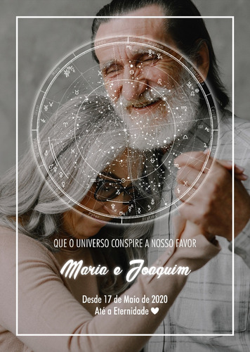 Imagem 4 de 5 de Pôster Personalizado Decorativo Mapa Estelar Universo - A4
