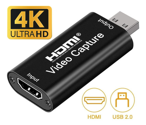 Capturadora Video Audio Hdmi Usb 1080p Hd 4k Pc Ps4 Ps5 Xbox