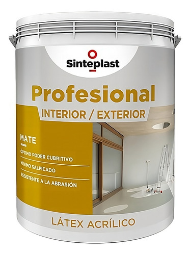 Sinteplast Látex Interior Exterior Blanco Mate 4 Lts