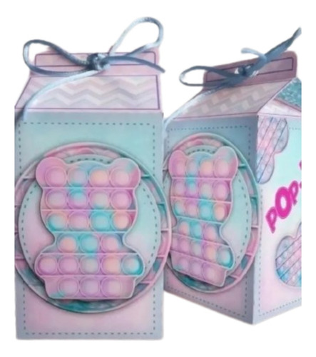 10 Cajitas Milk Box En 3d Grandes De Pop It