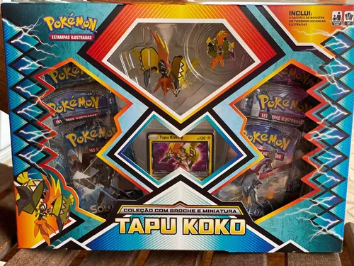 POKEMON BOX TAPU KOKO MINIATURA + BROCHE PRE VENDA, Pokemon