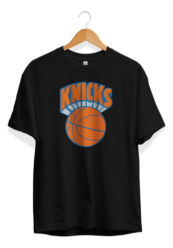 Remera Basket Nba New York Knicks Negra Logo Vintage