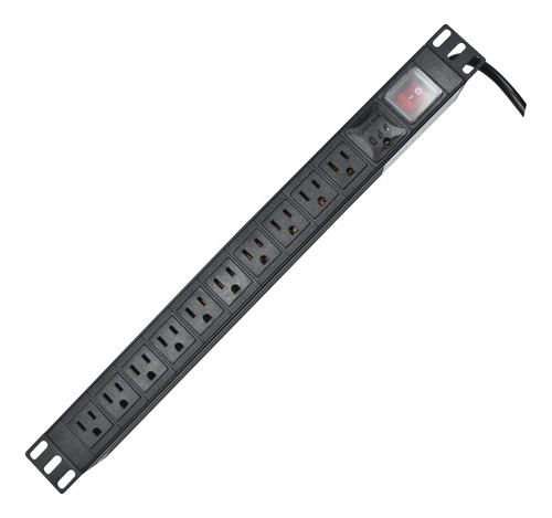 Barra Multi Contacto Con 10 Salidas Para Rack