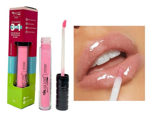 Gloss Labial Lip Volumoso 3 Em 1 Max Love - Lip Gloss