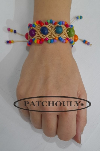 Imagen 7 de 7 de Pulsera Semillas Tagua Macrame Brazalete Regulable Artesanal