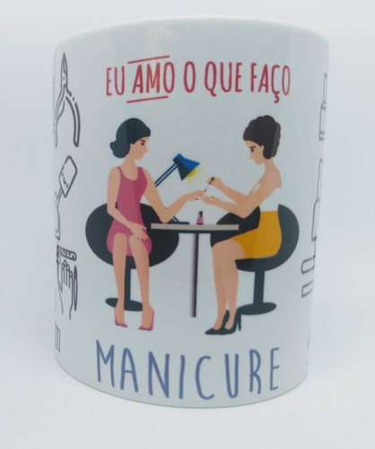 Caneca Em Cerâmica Profissão Manicure